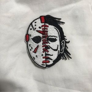 Jason vs Michael Myers embroidered iron on patch | Halloween patch